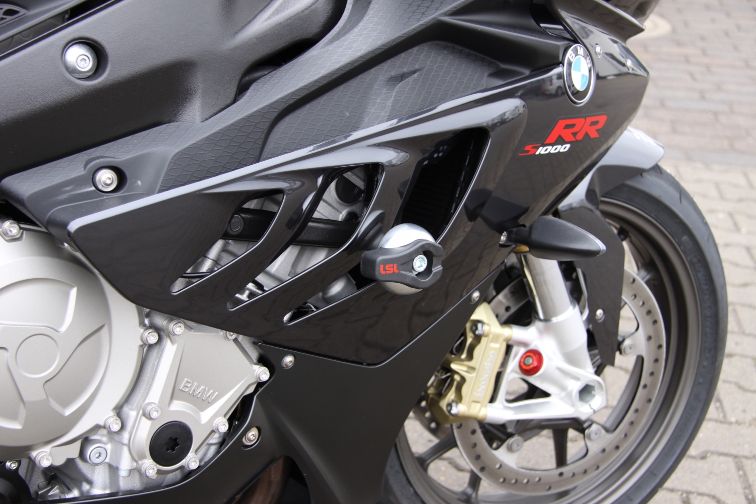 Kit de fijación LSL Crash Pad, para BMW S1000RR 2009-2014, negro,