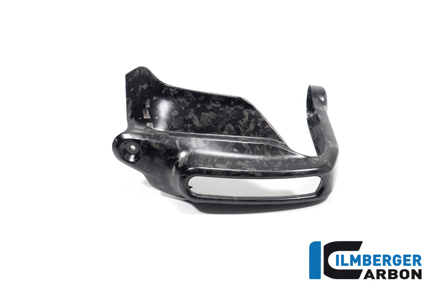 Ilmberger Protector de Manos de Carbono grande con alojamiento para luz de intermitente lado izquierdo, Black Diamond Carbon, mate, BMW R1300GS 2023-