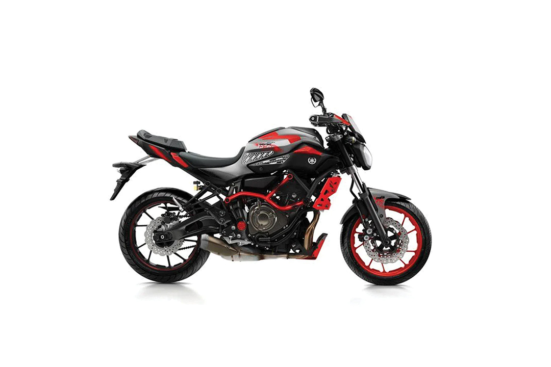 Stompgrip híbrido, Volcano, para Yamaha MT07 (Moto Cage), 2015-2017