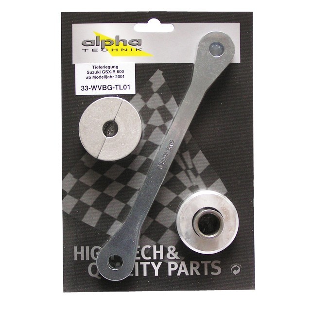 alpha Technik Kit de descenso 35mm para Suzuki GSXR600; Tipo WVBG; Año del modelo 2001-