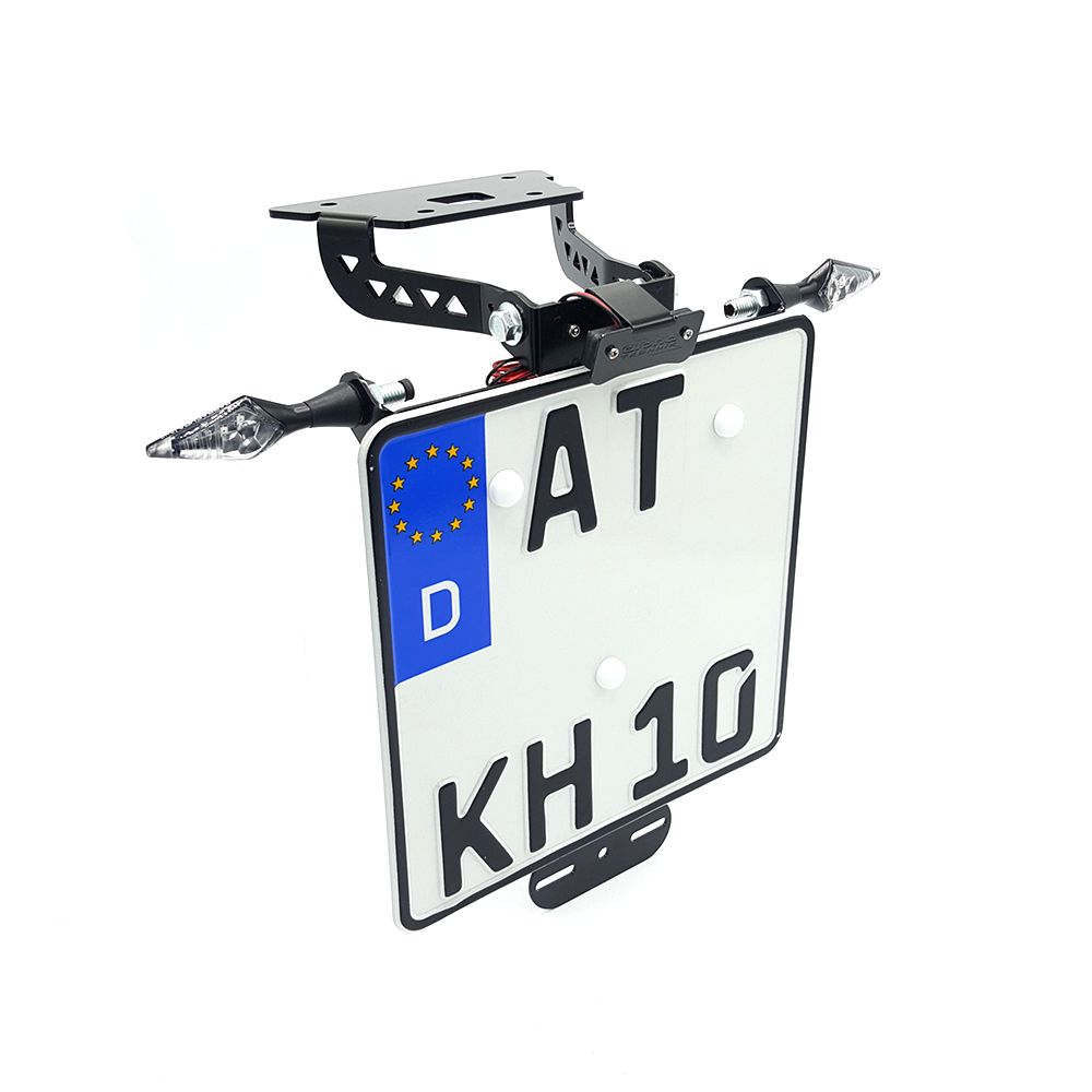 Soporte de matrícula alpha Technik para Kawasaki Ninja 300; Tipo EX300A; Año del modelo 2012-