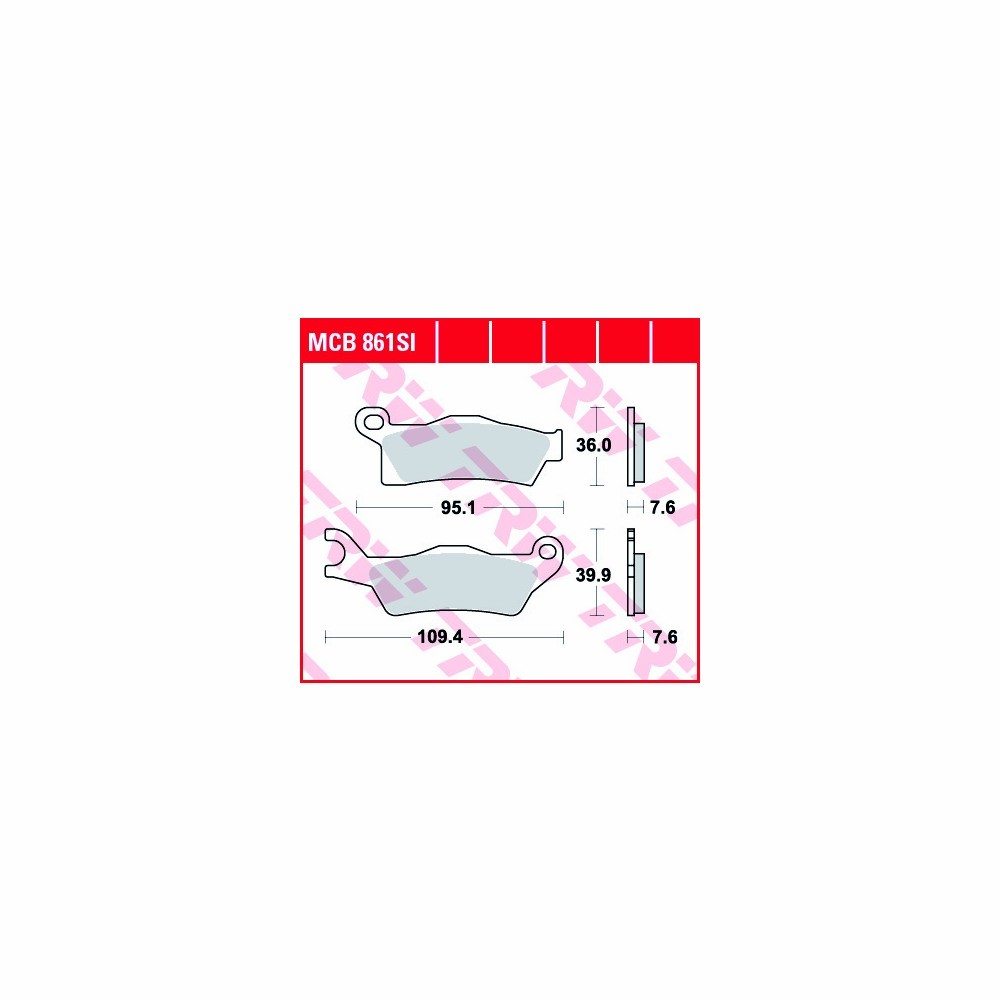 TRW Pastillas de freno Sinter Offroad MCB861SI anterior, delanteroe