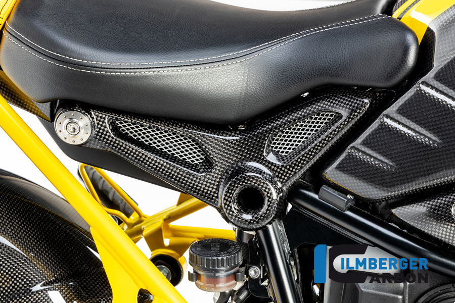 Cubierta de carbono Ilmberger para la parte trasera chasis lado derecho, brillante, BMW R nineT 2014-2017, R nineT Racer, Scrambler, Urban GS 2016-