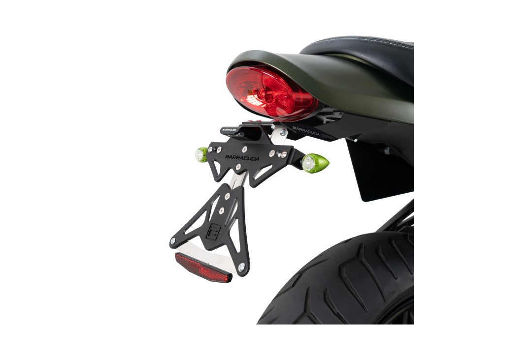 Soporte de matrícula Barracuda para Kawasaki Z900 RS Año del modelo 2018-