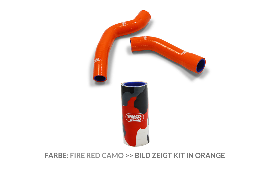 Kit de mangueras de silicona SAMCO SPORT camuflaje rojo fuego para KTM 890 Duke R año modelo 2020-2024