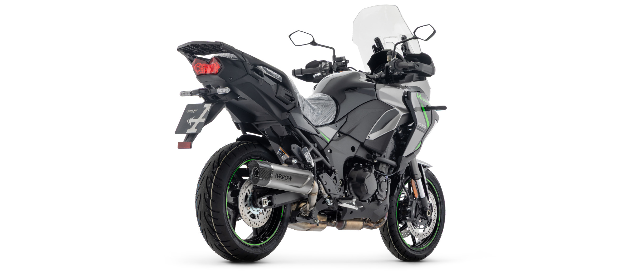 ARROW Escape INDY RACE EVO Titanio para Kawasaki Versys 1100 Año modelo 2025-