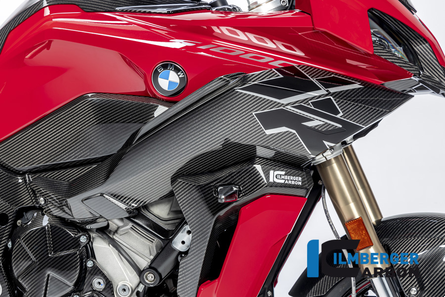 Panel lateral de carenado de carbono Ilmberger, lado derecho, brillante, BMW S1000XR 2020- M1000XR 2024-