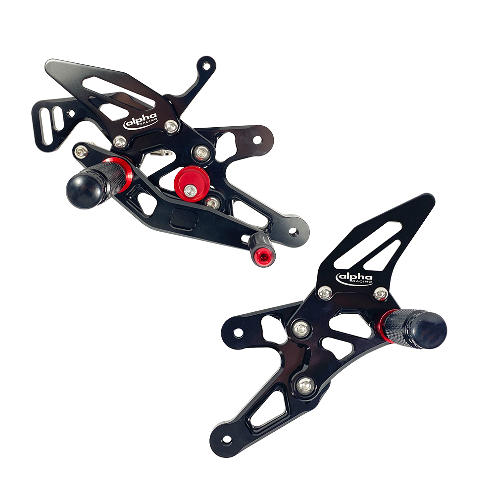 >TRACK< Fußrastenanlage schwarz BMW S1000RR Typ K10, Modelljahr 2015-16, Typ 2R10, Modelljahr 2017-,  BMW S1000R Typ 2R10, Modelljahr 2017- ABE