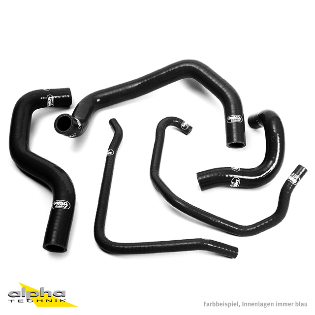 Kit de mangueras de silicona SAMCO SPORT negro para Kawasaki ZX6R ZX6RR Año del modelo 2003-2004