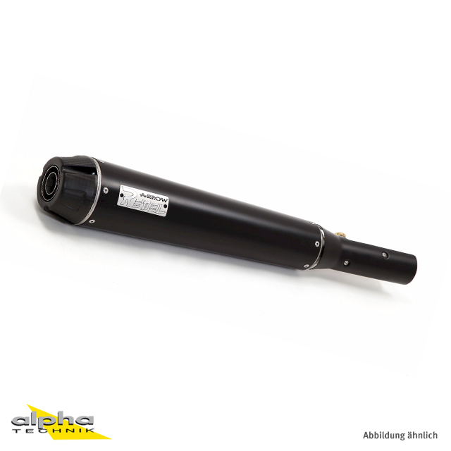 ARROW Escape REBEL para Yamaha SCR950 2017-, acero inoxidable negro (Solo con tubo intermedio ARROW)