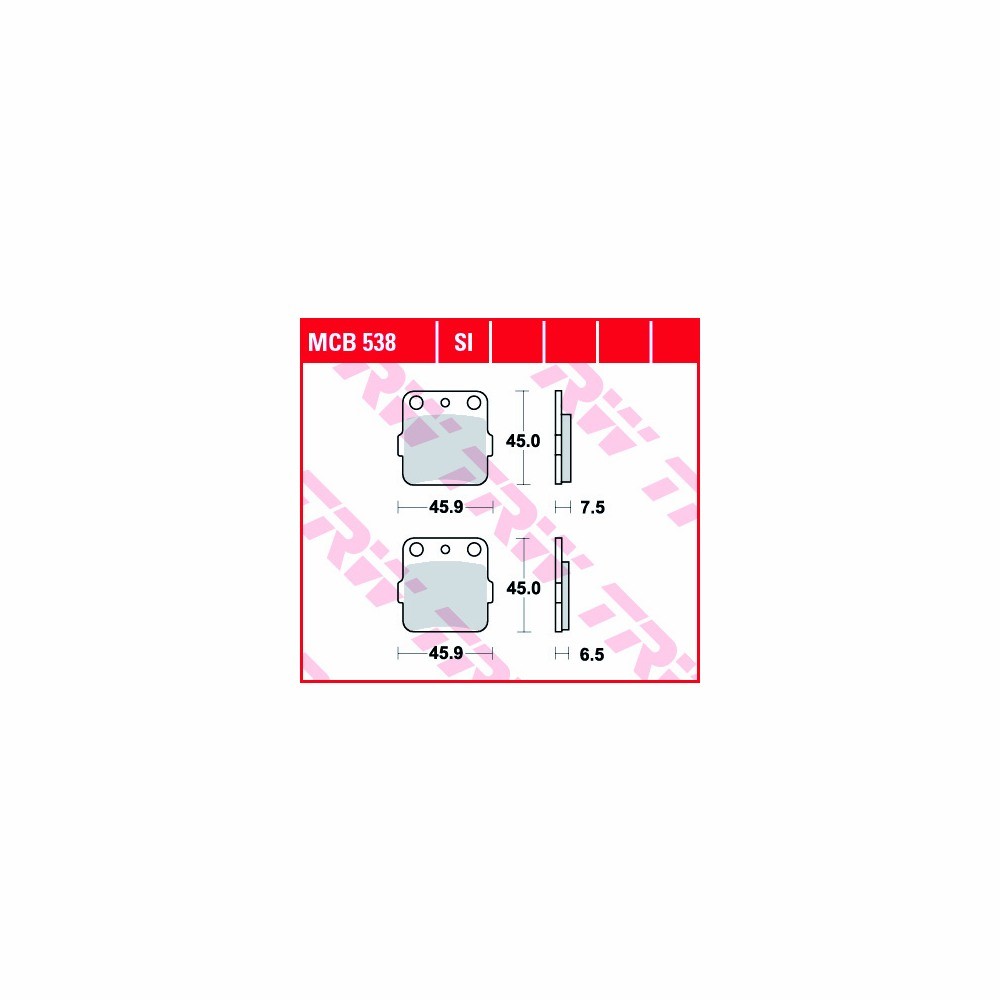 Juego de pastillas de freno TRW Allround MCB538 Delantero