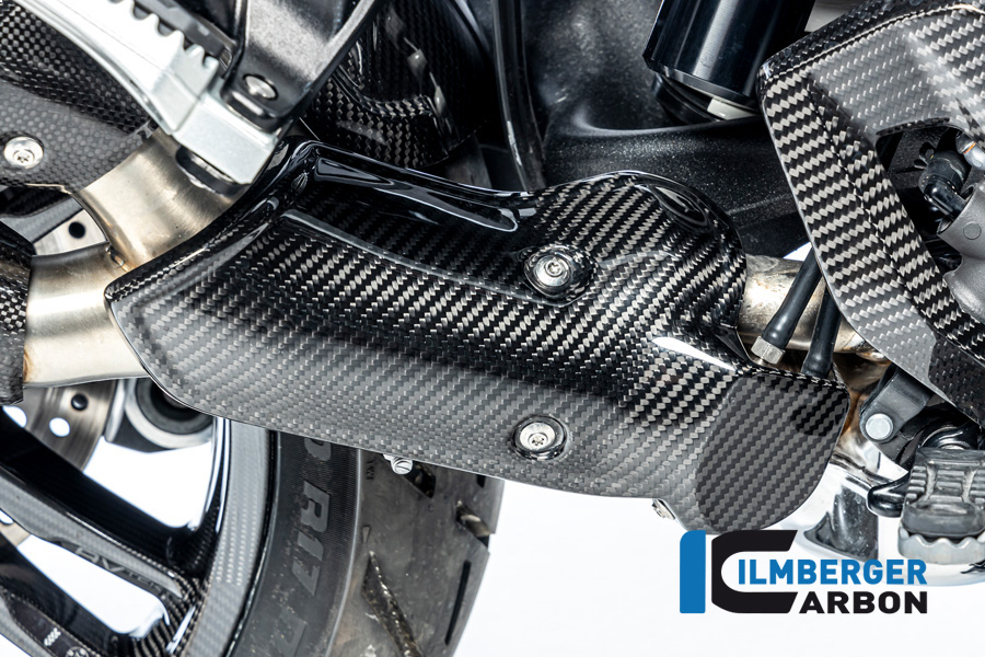 Protector térmico de escape inferior Ilmberger Carbon, brillante, BMW R1300GS 2023-