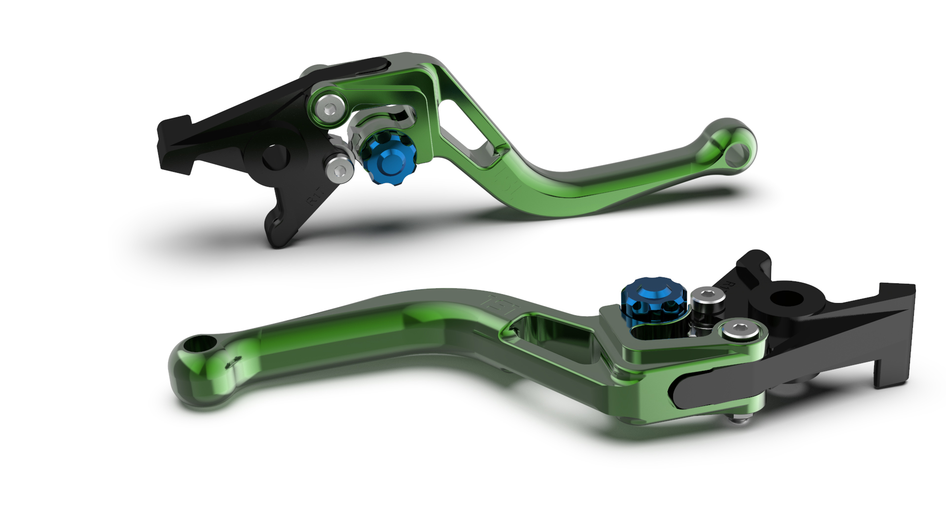 Maneta de freno LSL BOW R82, corta, verde/azul