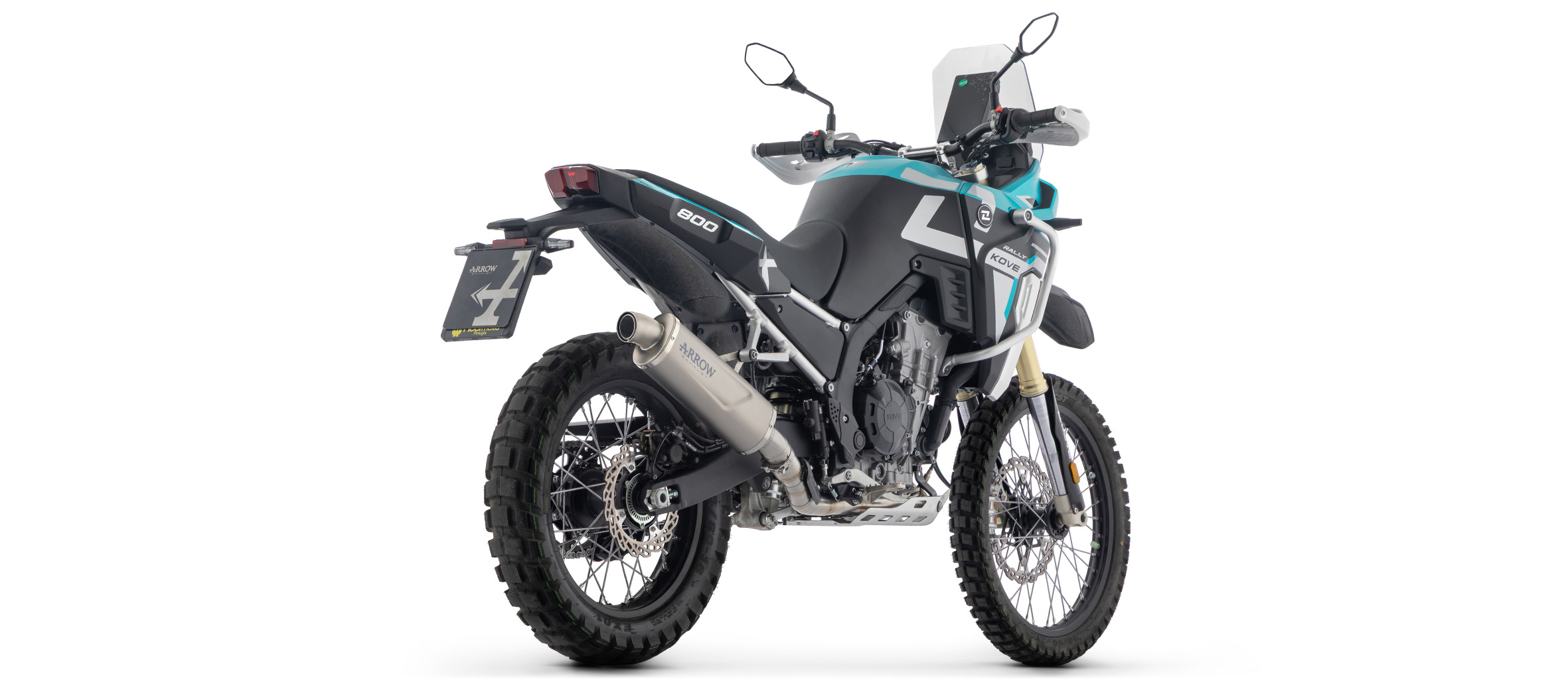 Escape ARROW INDY RACE EVO Titanio para KOVE 800X Pro, Rally, Año del modelo 2025-
