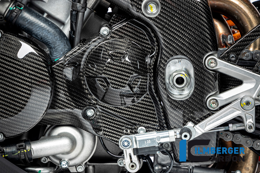 Ilmberger Carbon Cubrecadenas de Piñón Brillante para Aprilia RSV4 / Tuono V4 2021-