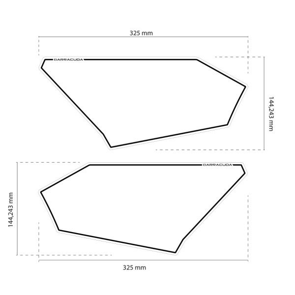 Kit de Adhesivos para Tapas Laterales Barracuda Honda X-ADV Año Modelo 2017-2020