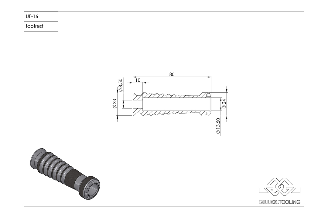 Kit de estriberas de repuesto Gilles, piloto/pasajero, negras para KTM Duke 790/890/1290 Svartpilen 401, 701