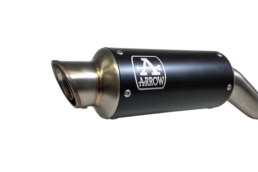 ARROW Escape DARK GP2 para Kawasaki Z900 2020- de acero inoxidable negro