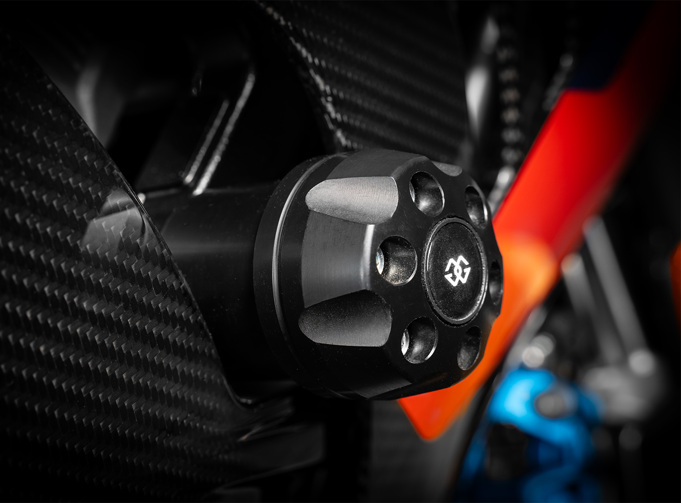 Protectores anticaída Gilles, negros, BMW M1000RR modelo año 2023-