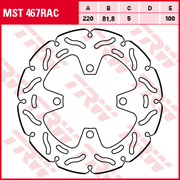 TRW disco de freno Deportivo rígido MST467RAC