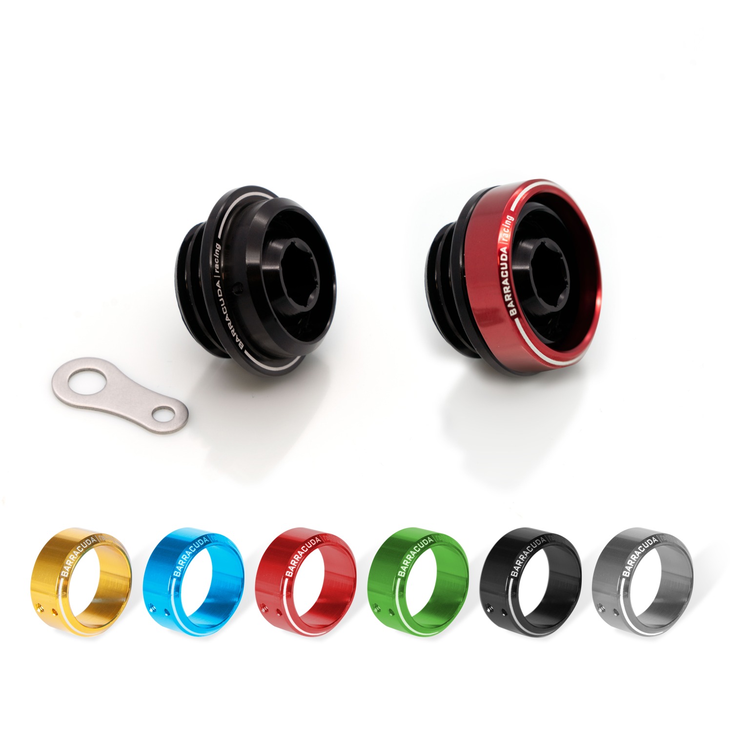 Inserto anodizado rojo para tornillo de llenado de aceite Ø 35 mm, compatible con BC-YN102-V2 y BC-KN102