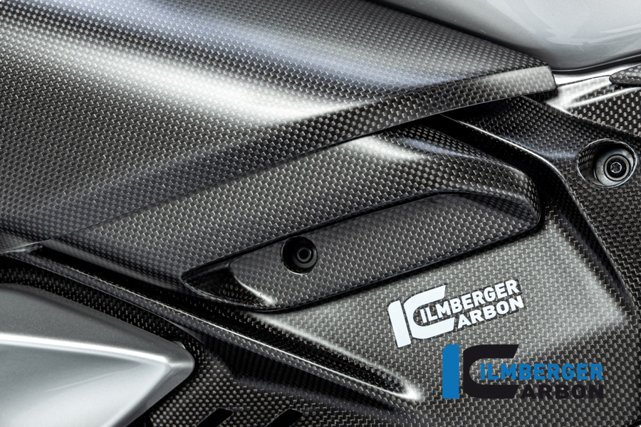 Ilmberger Carbon Conducto de escape bajo conducto de aire lado izquierdo mate para Ducati Diavel V4 2023-, mate