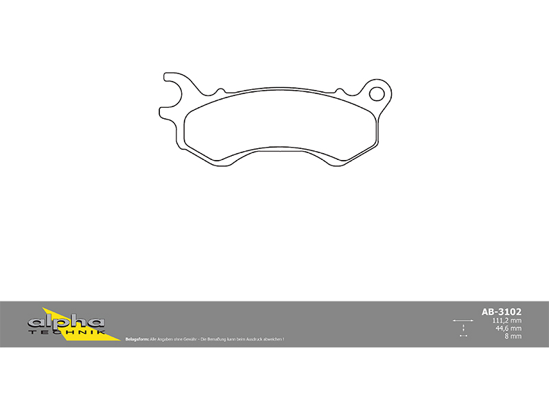 alpha Technik Pastilla de Freno Scooter con ABE