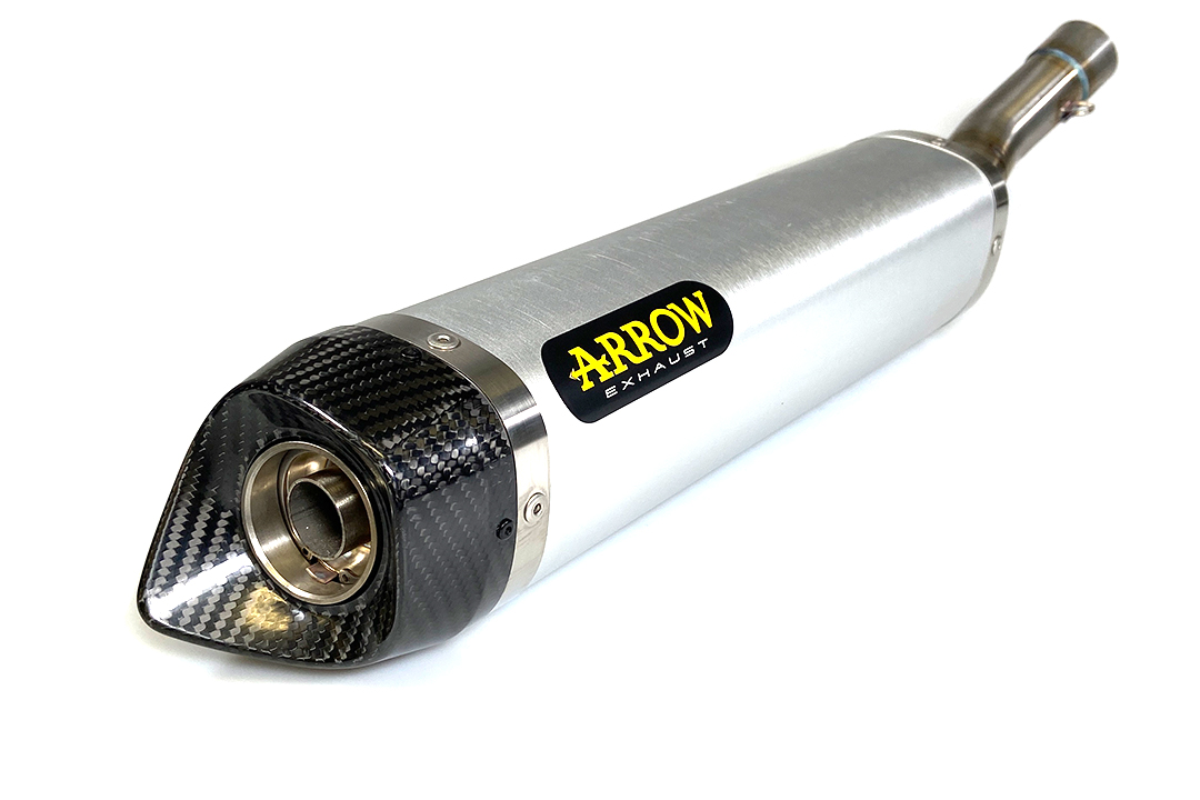 Escape ARROW THUNDER Aluminio con tapa final de carbono para Yamaha YZF-R125 2019- MT125 2019-