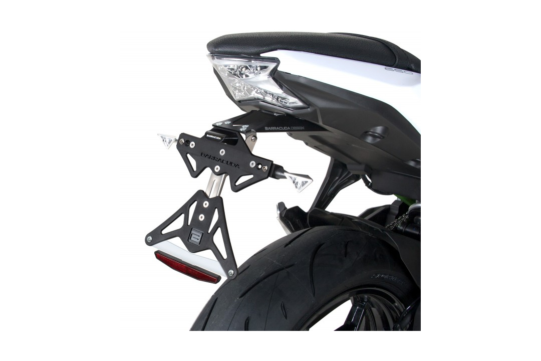 Soporte de matrícula Barracuda para uso con luz de intermitenten accesorios para Kawasaki Z650 Ninja 2017-2019