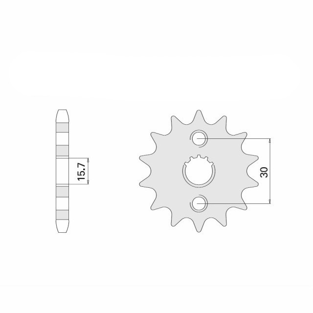 Piñón, 15 dientes, paso 420