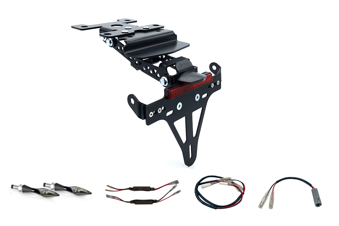 Kit Portamatrículas-luz de intermitente X-LED alpha Technik para Yamaha Tenere 700 a partir del año de modelo 2019 (Trasero)