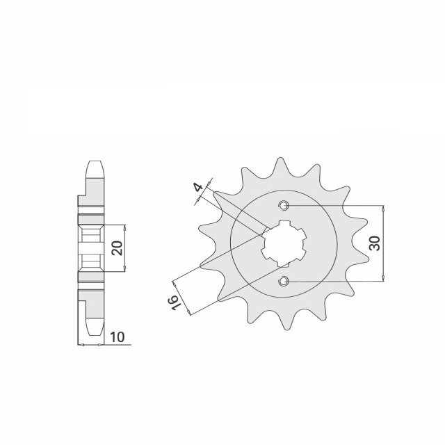 Piñón, 14 dientes, Paso 520