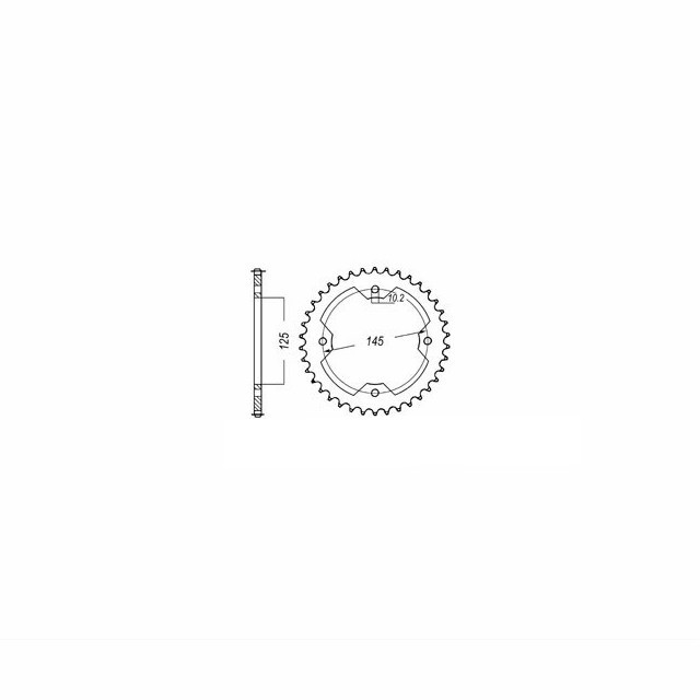 corona Acero, 38 Dientes, Paso 520