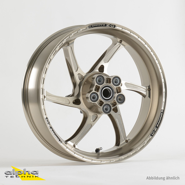 Juego de llantas de aluminio OZ Gass RS-A color titanio para MV Agusta F4 (eje delantero: 25mm), 2009-2018 y Brutale (eje delantero: 25mm - todos los modelos de 4 cilindros), 2009-2018