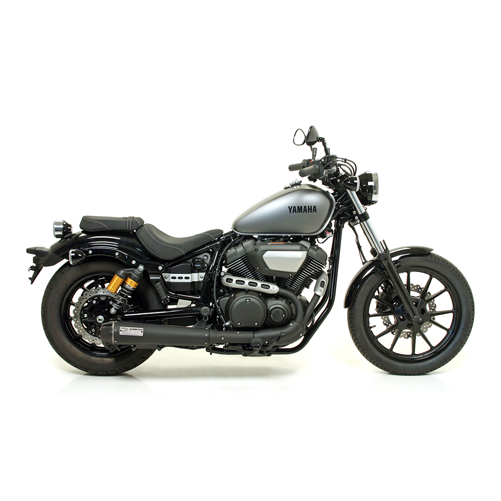 ARROW Escape REBEL DARK para Yamaha XV950R 2014-2016, acero inoxidable negro