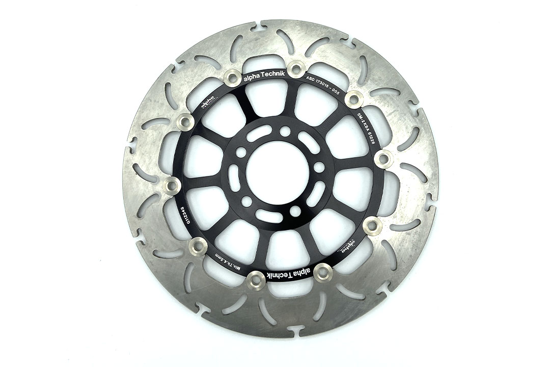 alpha Technik disco de freno Diseño Omega ABD33, anterior, delanteroe para Kawasaki ZX6R, ZX9R Ninja