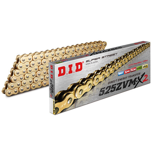 cadena DID 525 ZVM-X2 dorado G&G