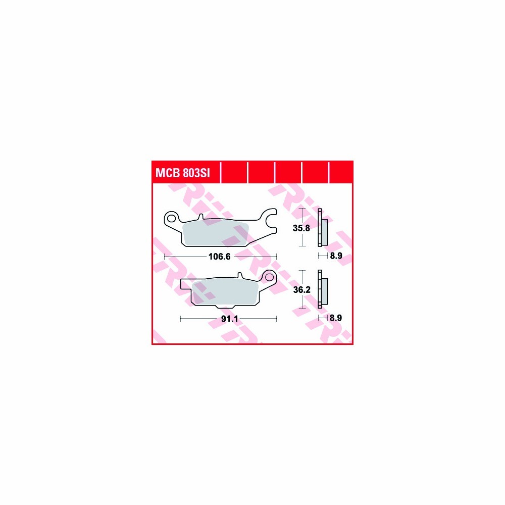 TRW Bremsbelagsatz Sinter Offroad MCB803SI hinten