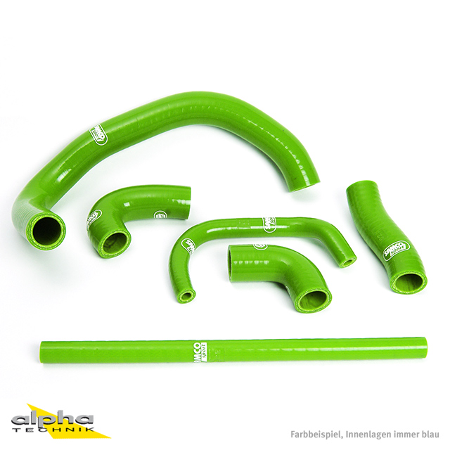 Kit de mangueras de silicona SAMCO SPORT verde para Kawasaki ZX9R año modelo 1994-1997
