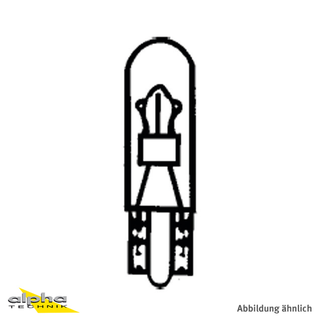 BOMBILLA 12V 1,2W W2x4,6d, Base de Cristal