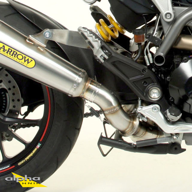 Tubo de conexión ARROW Racing para Ducati Hypermotard 821 2013-2015 / Hypermotard 821 SP 2013-2015 / Hypermotard 939 2016- , sin catalizador