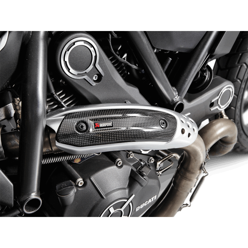 Protector de calor Akrapovic (carbono) sistema de escape para modelos Ducati Monster 797 y Scrambler 800