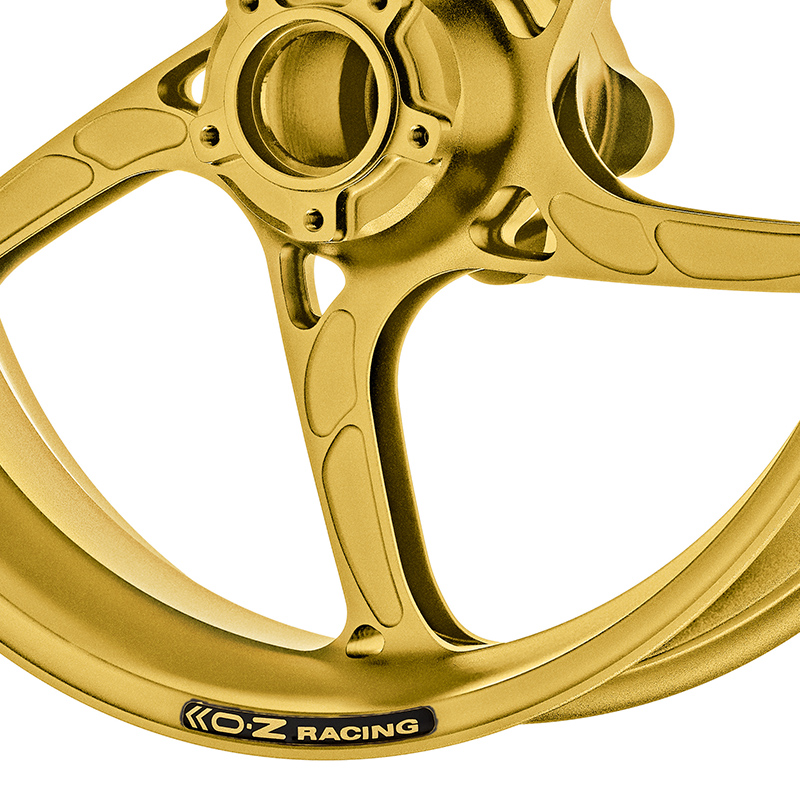 Juego de llantas de aluminio OZ Piega en oro mate para Kawasaki ZX10R Ninja, ZXT00C, 2004-2005