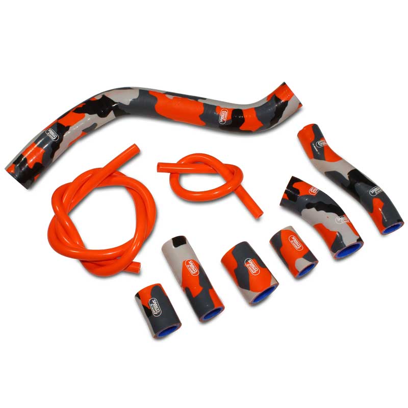 Kit de mangueras de silicona SAMCO SPORT camuflaje personalizado para KTM 950 Super Enduro R 950 Supermoto año modelo 2006-2009