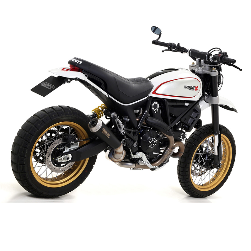 Silenciador trasero ARROW DARK PRO-RACE negro para Ducati Scrambler 800 Desert Sled a partir del año de modelo 2017-