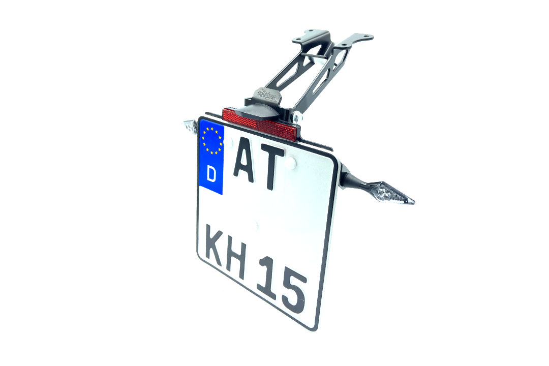 Soporte de matrícula alpha Technik para Yamaha Tracer 9 / GT / Y-AMT / GT Y-AMT, a partir del año modelo 2021-, Tipo RN70 / RN99 / RNA1