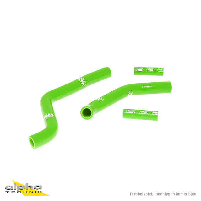 Kit de mangueras de silicona SAMCO SPORT verde para Kawasaki KX125 Año del modelo 2005-2012