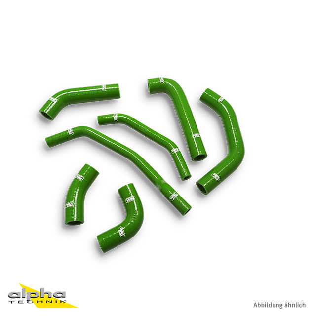 Kit de mangueras de silicona SAMCO SPORT Diseño OEM verde para Kawasaki ZX10R SE RR años de modelo 2016-2020