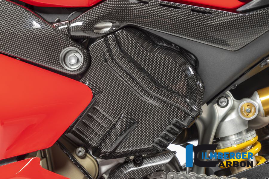 Cubierta de culata de carbono Ilmberger lado izquierdo brillo para Ducati Panigale V4 / V4S y Streetfighter V4