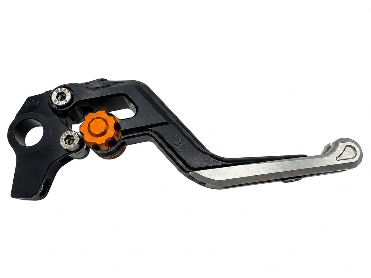 Maneta de freno LSL ERGONIA R48R Negra/Naranja/Plata